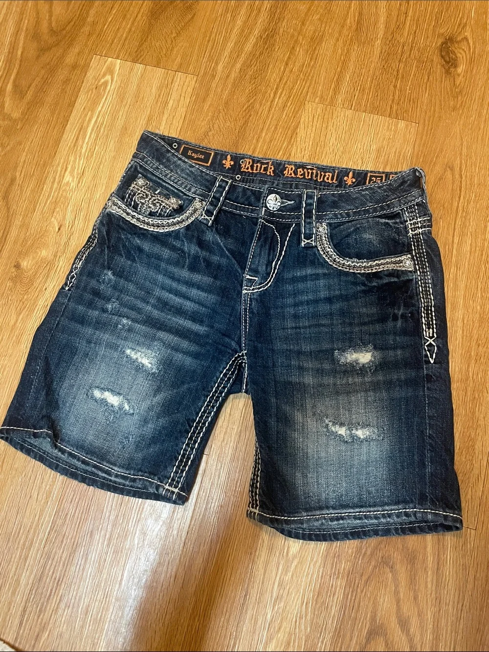 Rock Revival Kaylee Short Easy Jean Shorts Sz 25